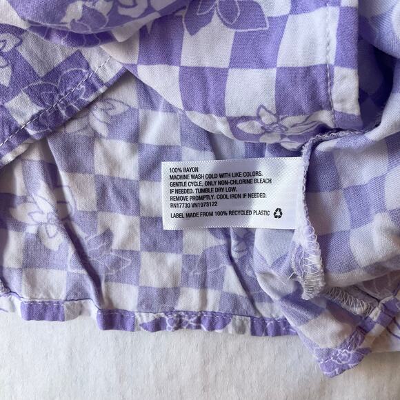 Wild Fable Women’s Sleeveless Slit Front Sexy Mini Dress size XS, Purple & White - Picture 9 of 10